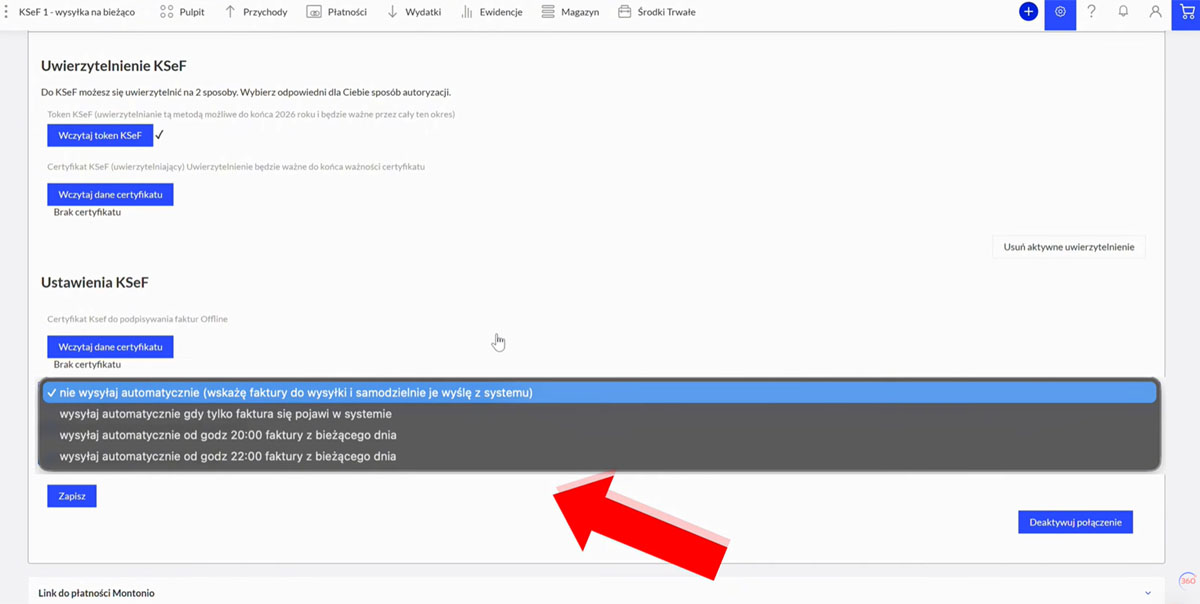 wysyłka automatyczna faktur do ksef
